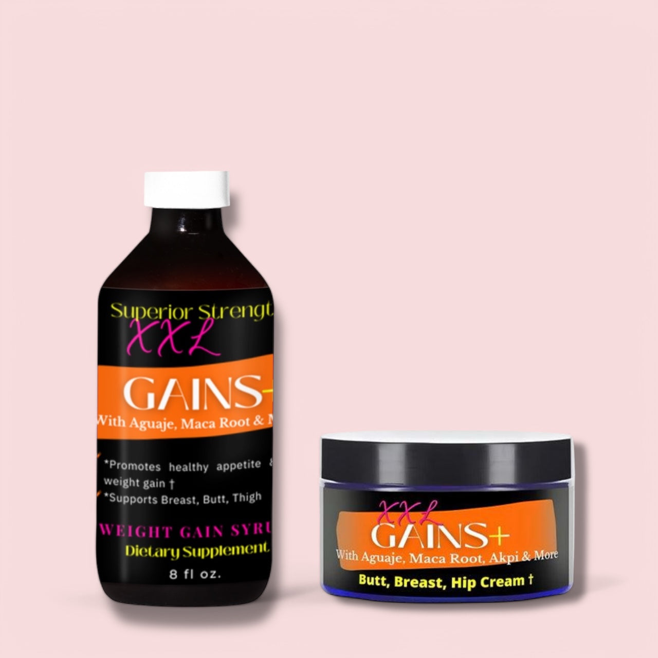 XXL+ Enhancement Cream & Weight Gain Syrup –