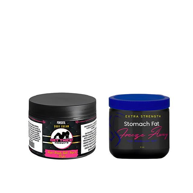 Get Thick Cream 4oz + Freeze Away Stomach Reducer 4oz combo - Get Thick Products
