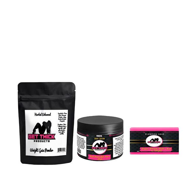 Get Thick Quick Cream + Get Thick Weight Gain Powder +Plumping Soap - Get Thick Products