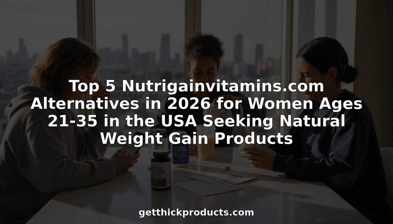 Women reviewing natural weight gain products together