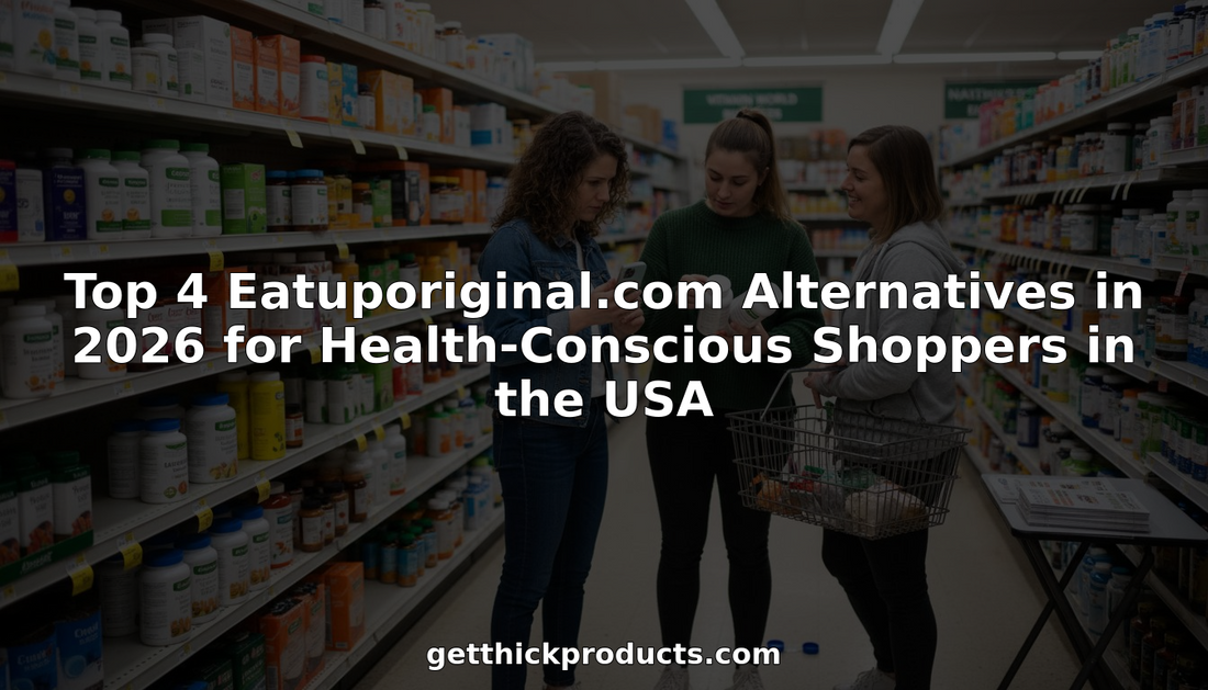 Women comparing health products in store aisle