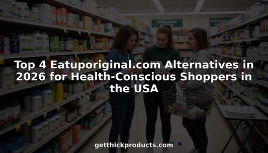 Women comparing health products in store aisle