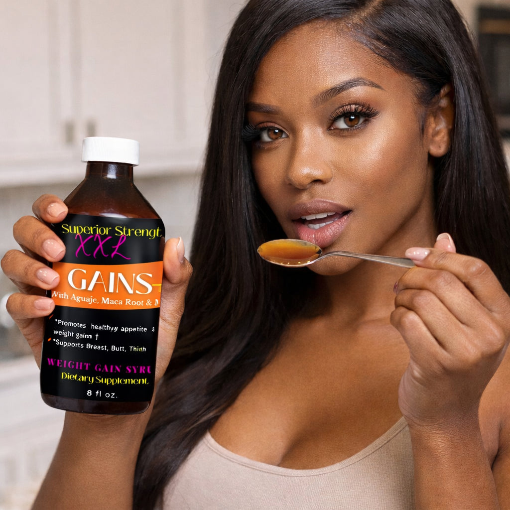 XXL Gains+ Weight Gain Syrup – Natural Solution for Fast Weight Gain & Curves