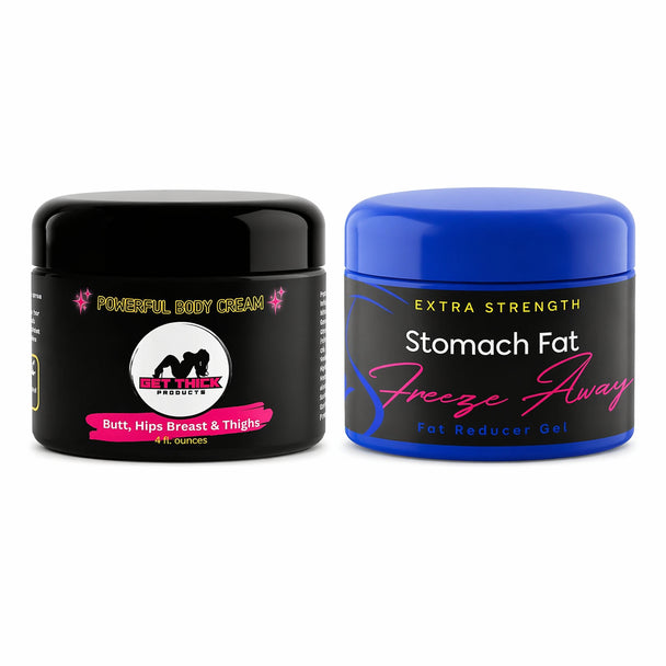 Get Thick Quick Cream & Freeze Away Stomach Fat Gel – The Perfect Duo for Curves & Fat Reduction