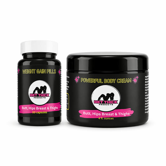 Get Thick Quick™ Plumping Body Cream & Support Capsules Set – Complete Daily Routine