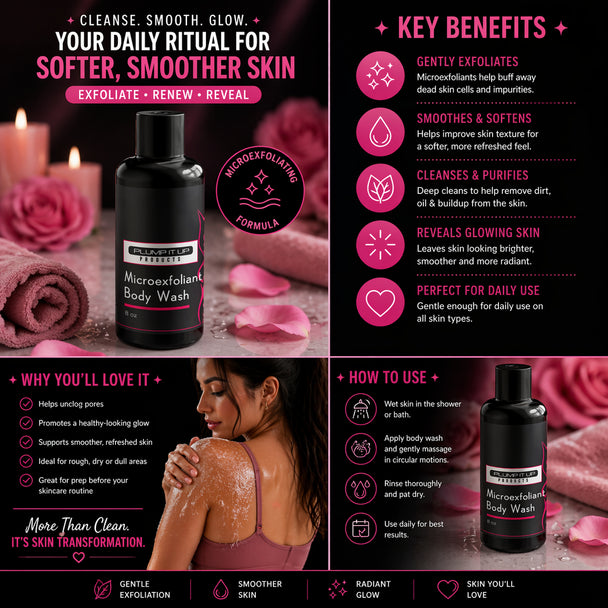 Plump It Up Body Wash – Natural Skin Plumping & Exfoliating Body Wash for Youthful Glow