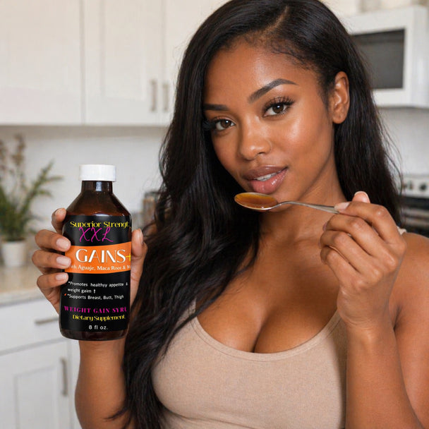XXL Gains+™ Weight Gain Syrup – Natural Solution for Fast Weight Gain & Curves