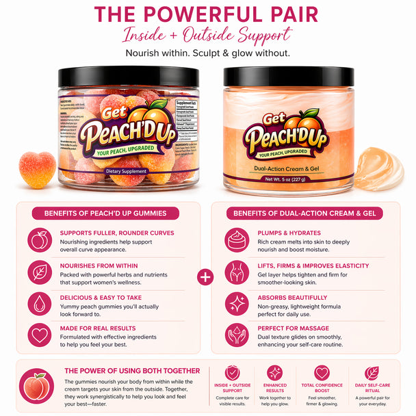 Get Peach’d Up™ Complete Curves Bundle | Daily Gummies & Body Curves Kit