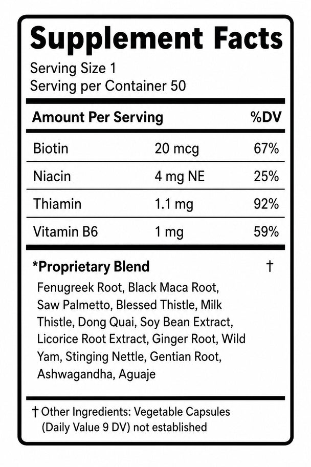 Max Thick Quick™ Curve & Weight Gain Support Capsules – Black Version