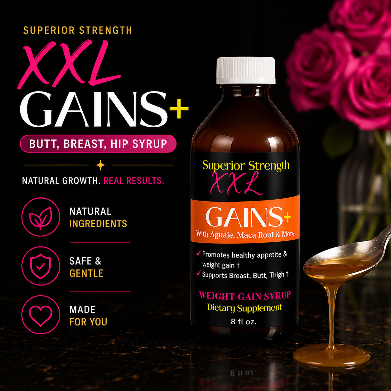 Weight Gain Syrup - XXL Gains with Butt Enhancement Herbs USA