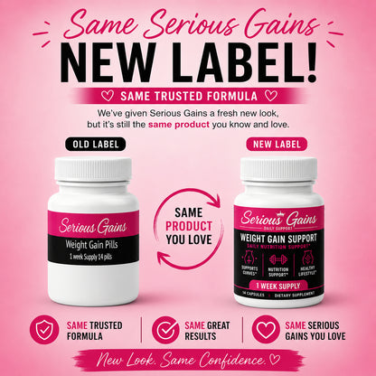 Serious Gains™ Weight Gain Support Capsules – Daily Nutritional Support for Healthy Weight Goals