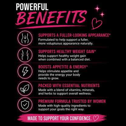 Get Thick Quick™ Potent Capsules for Women | Daily Weight Gain Support