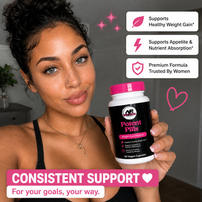 Get Thick Quick™ Potent Capsules for Women | Daily Weight Gain Support
