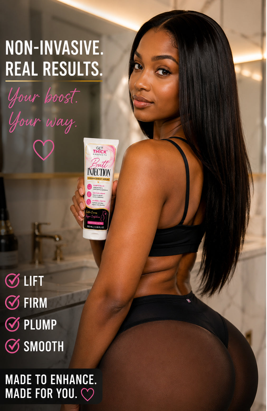 Liquid BBL Serum Alternative: Advanced Sculpting & Plumping Gel with Peptides | Get Thick Products