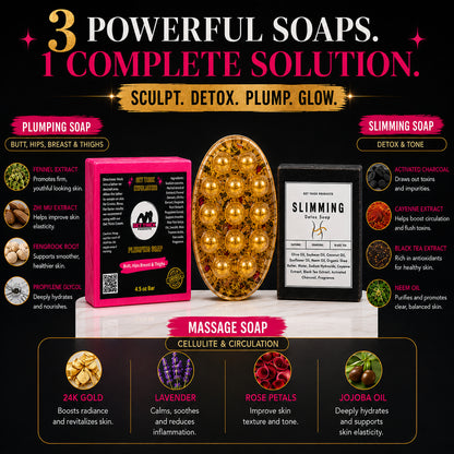 Ultimate Body Shaping Soap Bundle | Tone, Sculpt & Enhance Curves Naturally 3 pieces