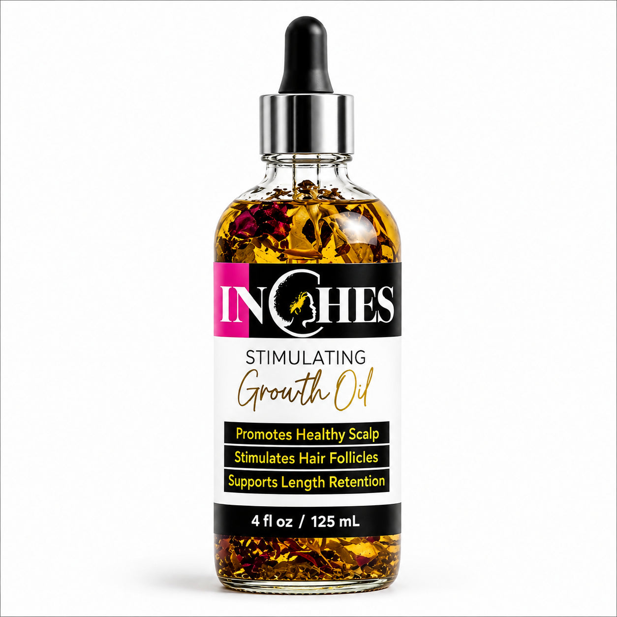 "Inches" Hair Growth Oil – Natural Formula for Thicker, Longer, Healthier Hair