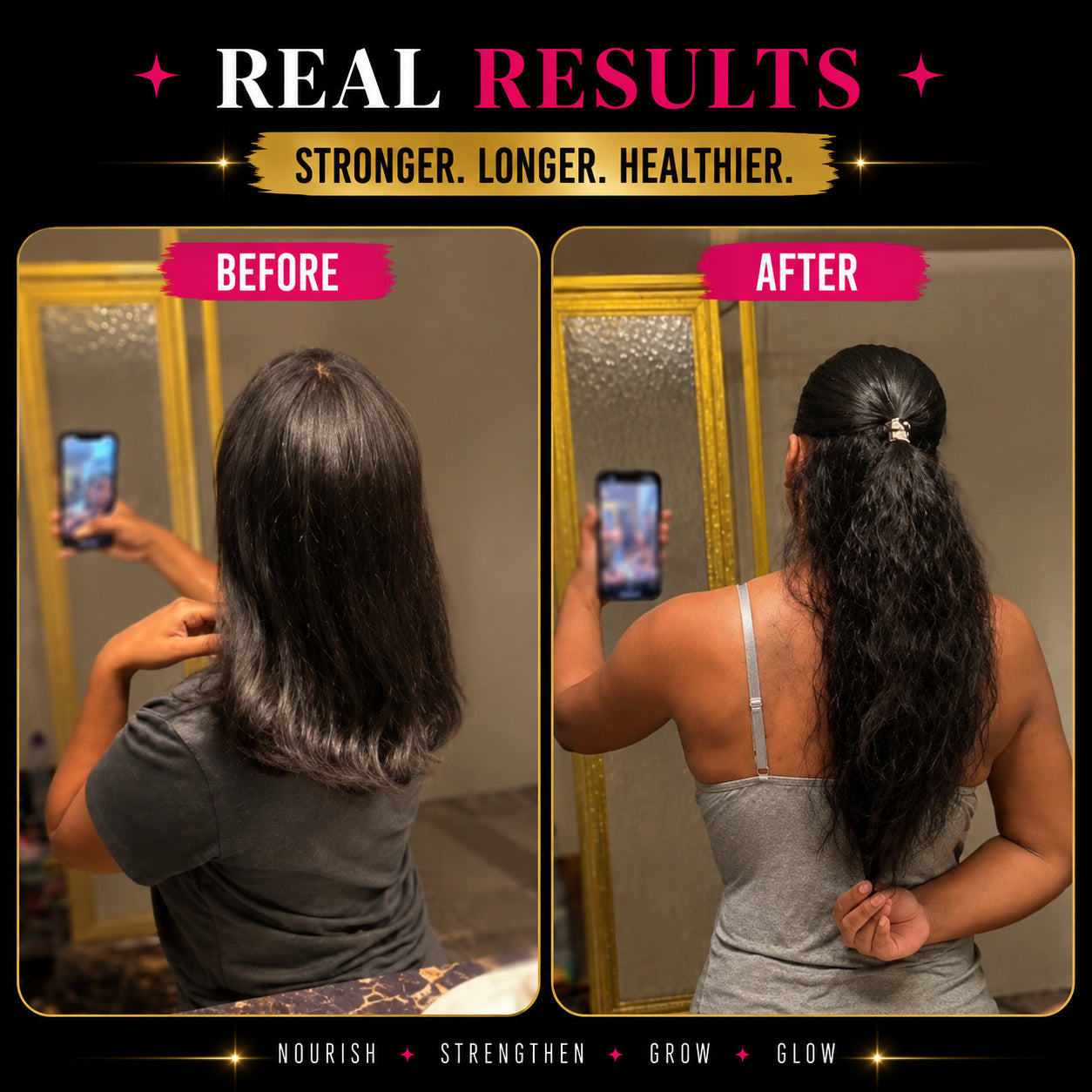 "Inches" Hair Growth Oil – Natural Formula for Thicker, Longer, Healthier Hair