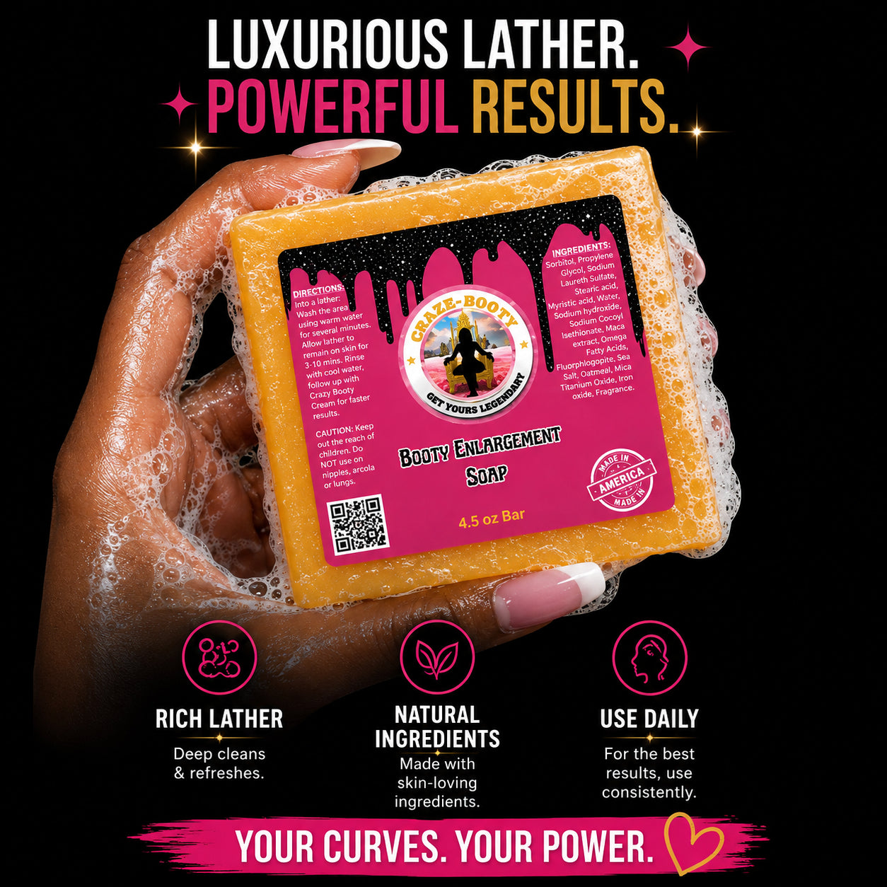Celeb Booty™ Butt Plumping Soap - Enhance & Enlarge | Get Thick