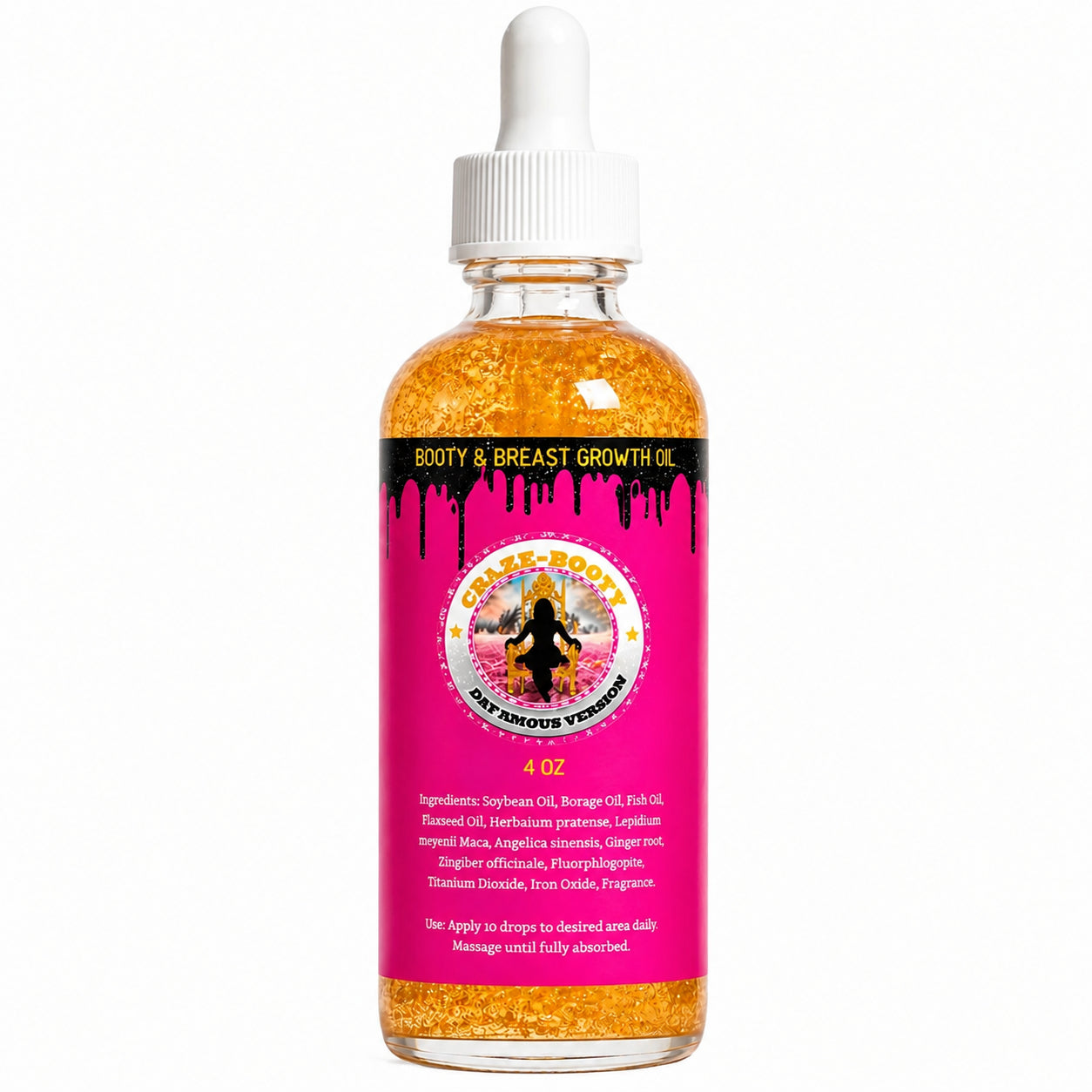 Celeb Booty™ Plumping Body Oil – Curves, Smooth Skin & Contour Boost (4 oz)