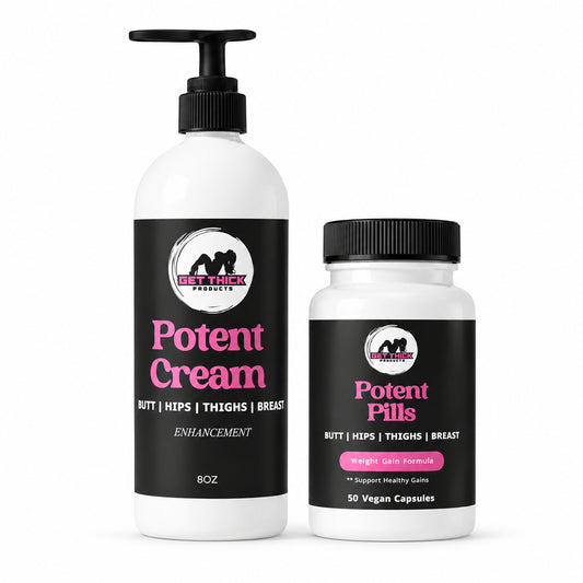 Celebrity Potent Cream & Weight Gain Support Pills Bundle