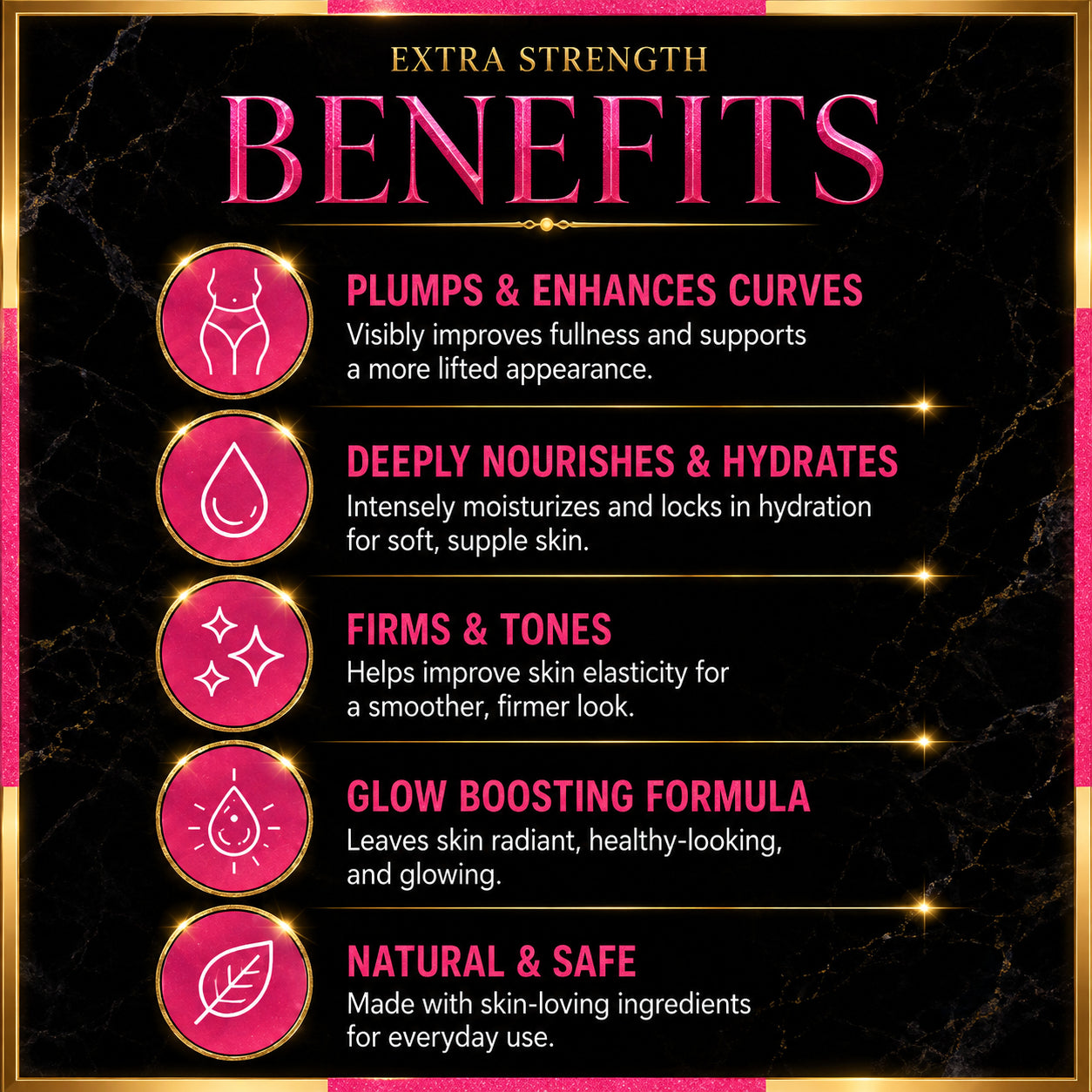 Extra Strength Celeb Booty™ Plumping Body Cream – Smooth Skin & Curves Glow