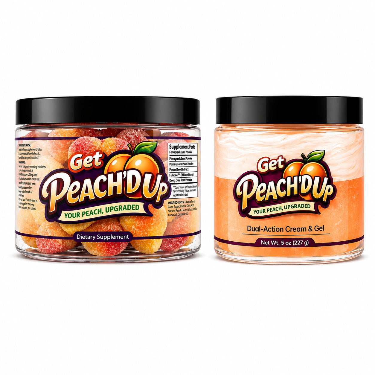 Get Peach’d Up™ Complete Curves Bundle | Daily Gummies & Body Curves Kit