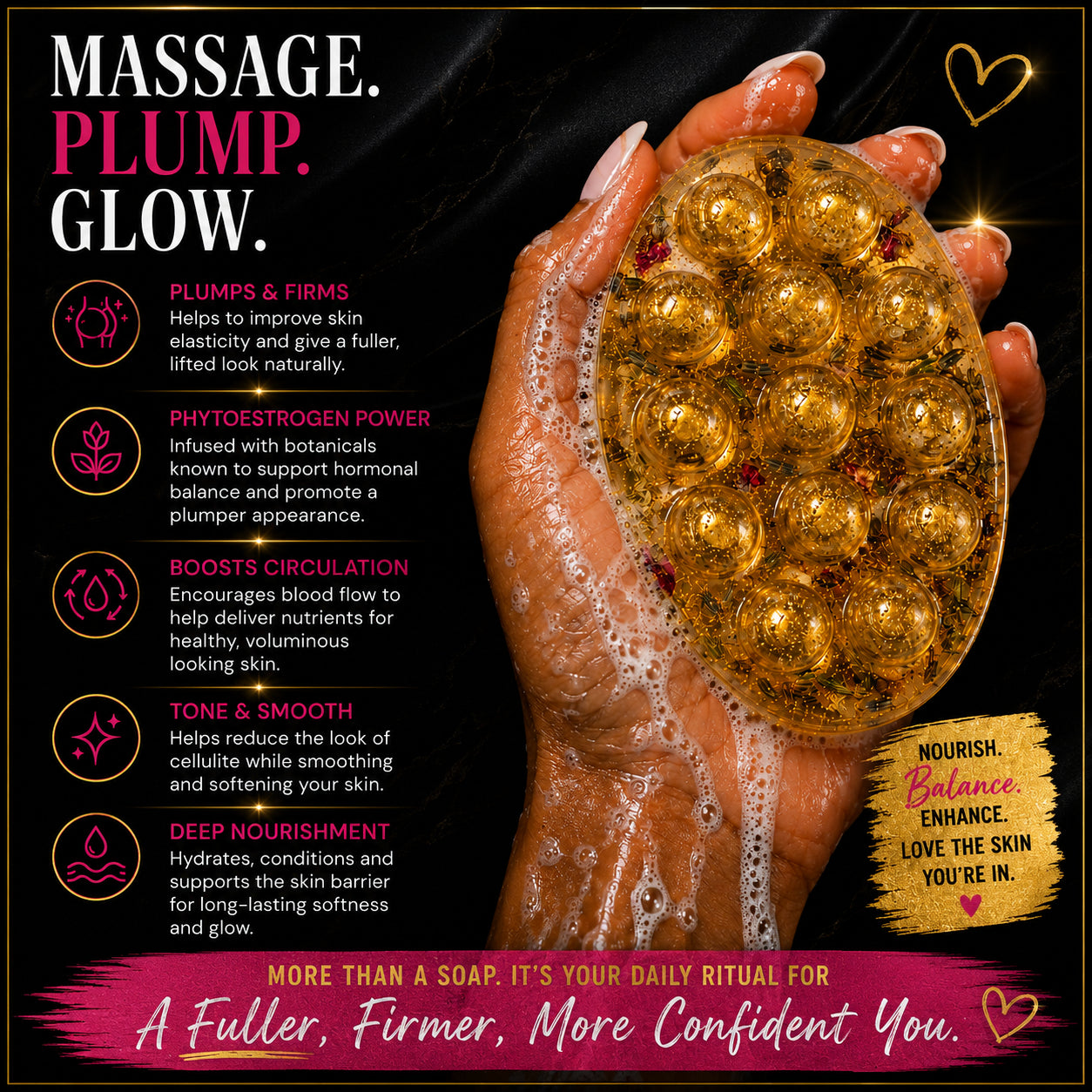 Get Thick AF™ Exfoliating Enhancement Massage Soap – Curvy Body Prep Bar