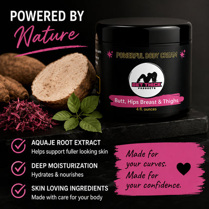 Get Thick Quick™ Butt Enhancement   Cream & Weight Gain Support Capsules Set – 2 steps