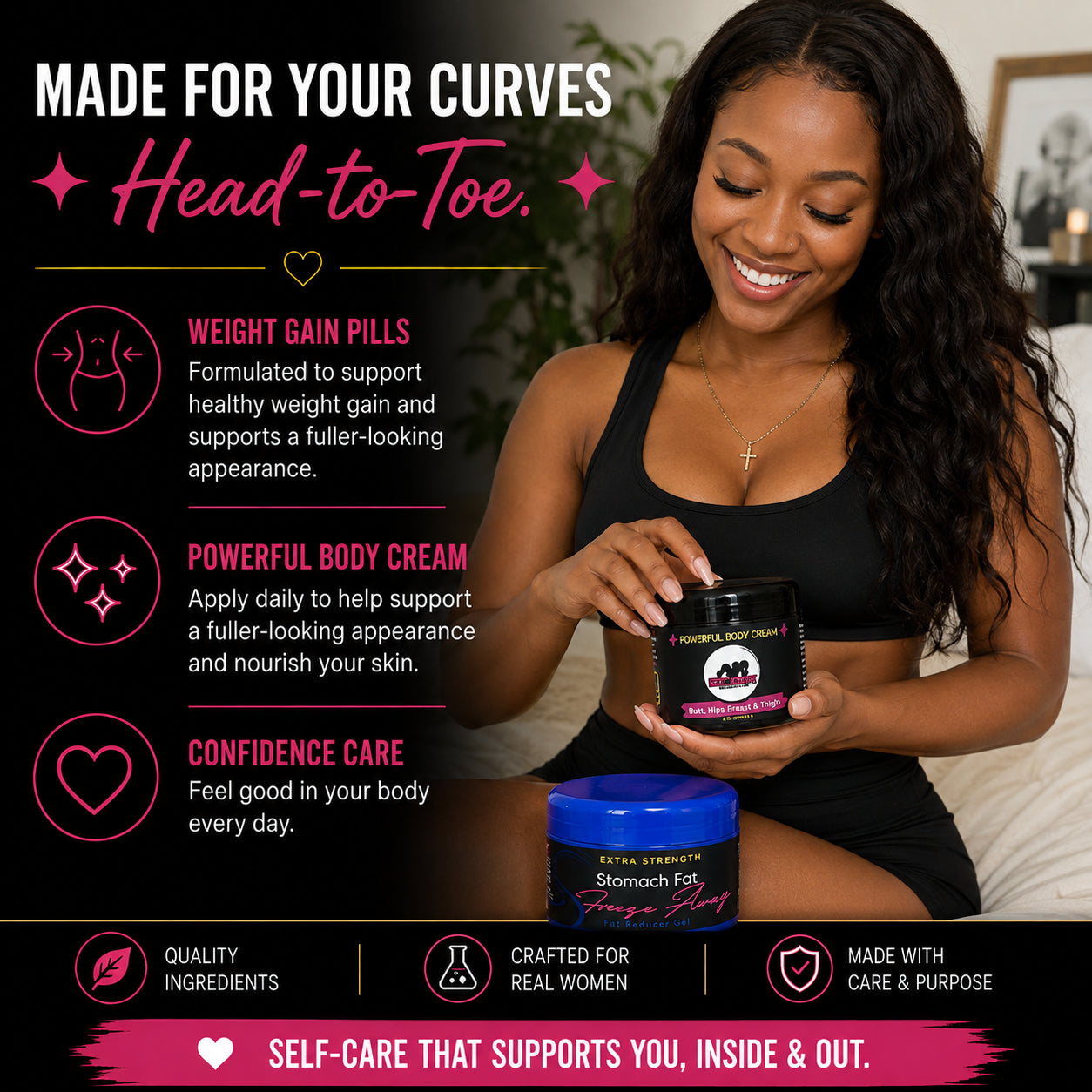 Get Thick Quick™ Enhancement Cream & Freeze Away Fat Detox Gel Duo