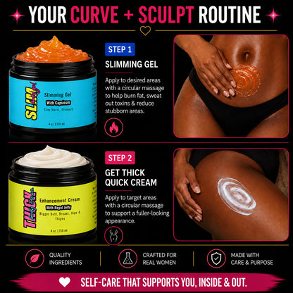 Get Thick Slim Thick™ Slimming Gel & Curve Enhancement Cream Duo