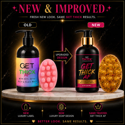 Get Thick AF™  Cream + Soap – 2 Step Booty, Hips, and Breast Enhancement