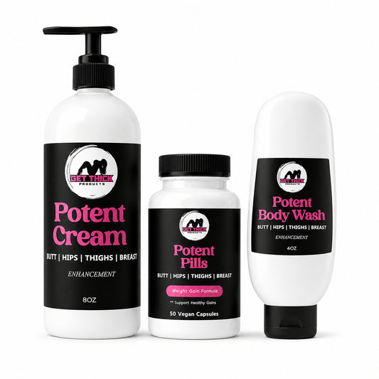 Potent Butt Enhancement Cream, Body Wash & Pills – Boost Your Curves Naturally
