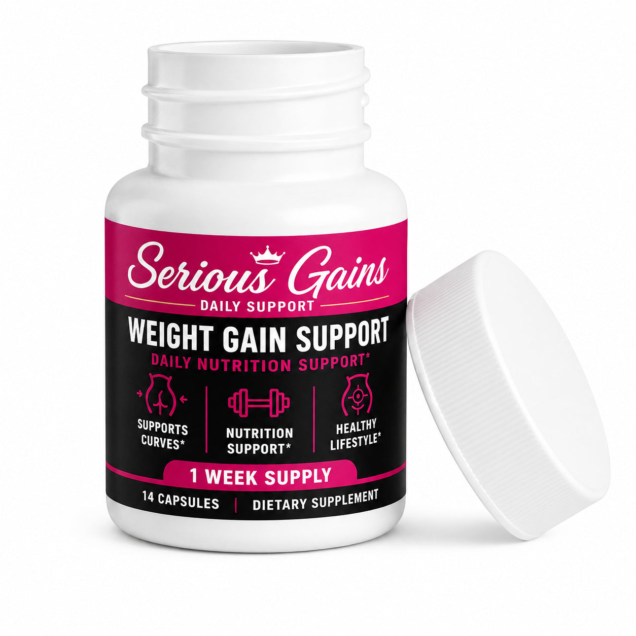 Serious Gains™ Weight Gain Support Capsules – Daily Nutritional Support for Healthy Weight Goals