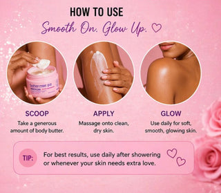 Instructions on how to use body butter