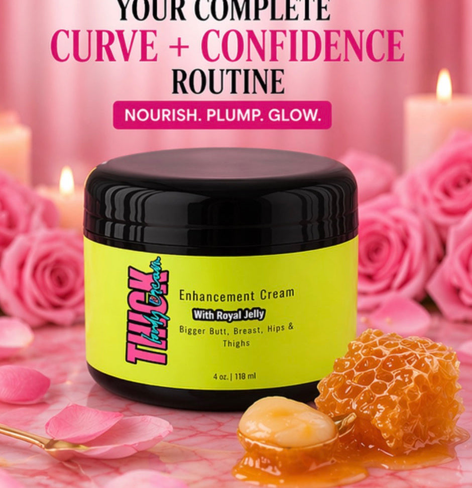 Cream jar with pink roses and honeycomb on a pink background