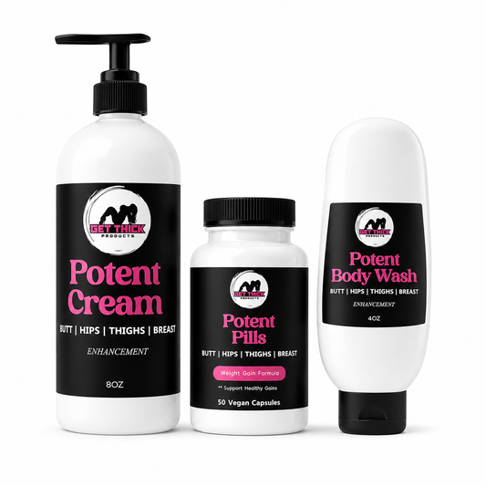 Potent Butt Enhancement Cream, Body Wash & Pills – Boost Your Curves Naturally