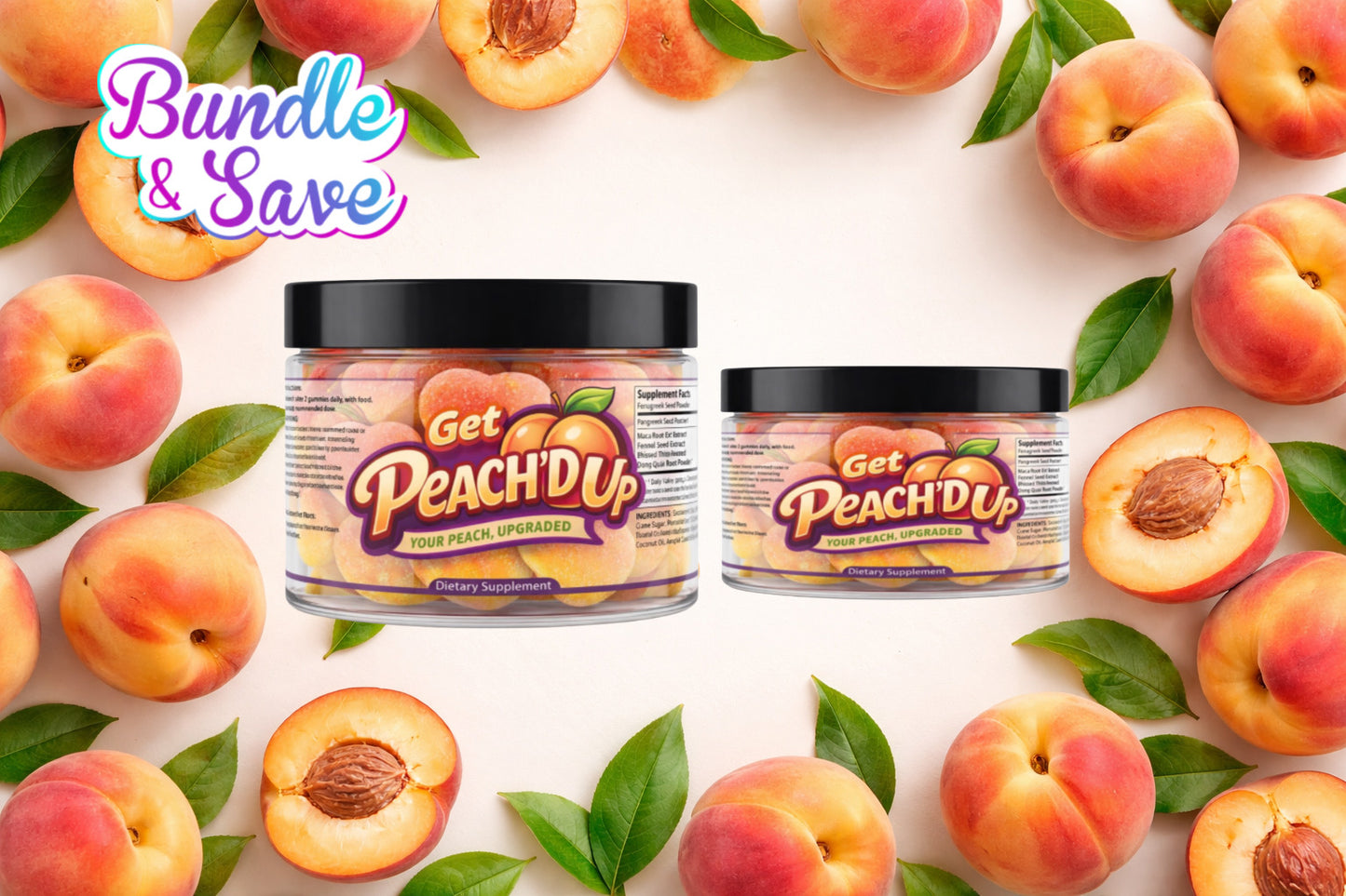 Get Peach’d Up™ Complete Curves Bundle | Daily Gummies & Body Curves Kit
