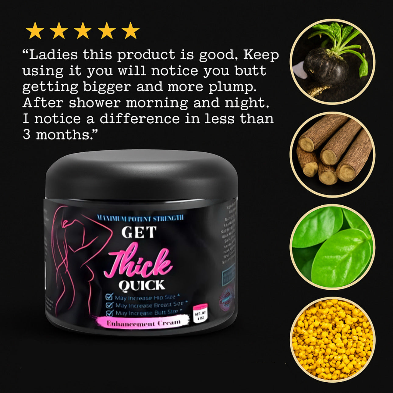 Get Thick Quick Black Version Enhancement Cream –