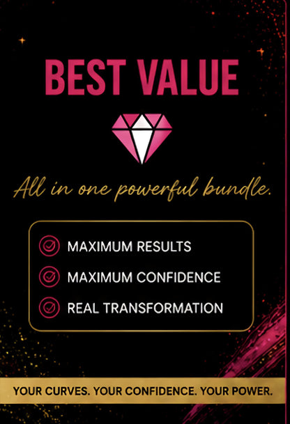 Promotional graphic for a 'Best Value' bundle with a pink diamond icon on a black background.