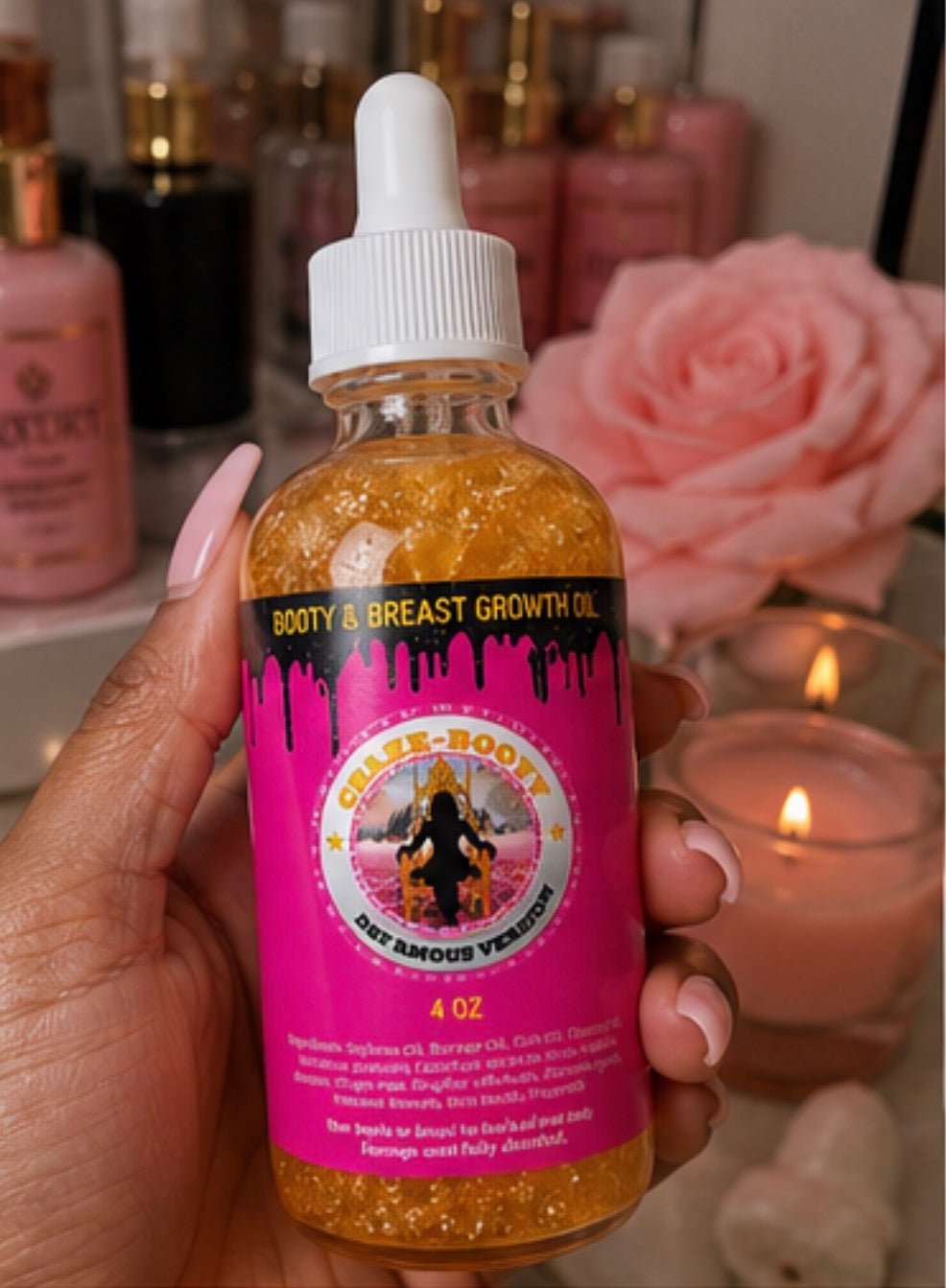 Celeb Booty™ Plumping Body Oil – Curves, Smooth Skin & Contour Boost (4 oz) - Get Thick Products