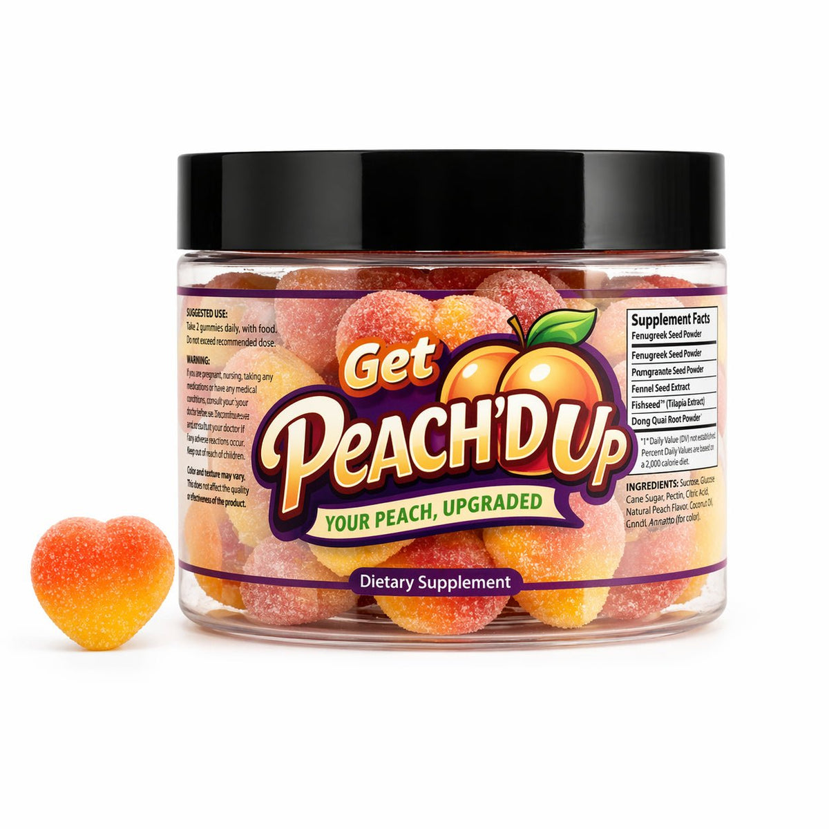 🍑 Get Peach’D Up Gummies – Peach-Flavored Curves Support Gummies - Get Thick Products