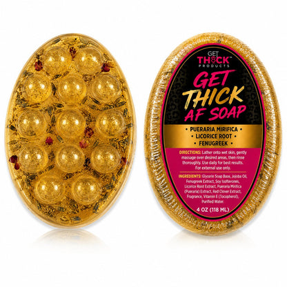 Get Thick AF™ Exfoliating Enhancement Massage Soap – Curvy Body Prep Bar - Get Thick Products
