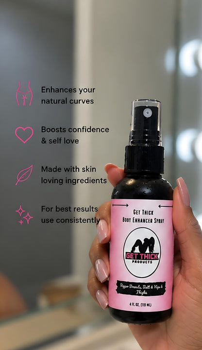 Get Thick Body Enhancing Spray – Targeted Curve Care for Booty & Bust - Get Thick Products