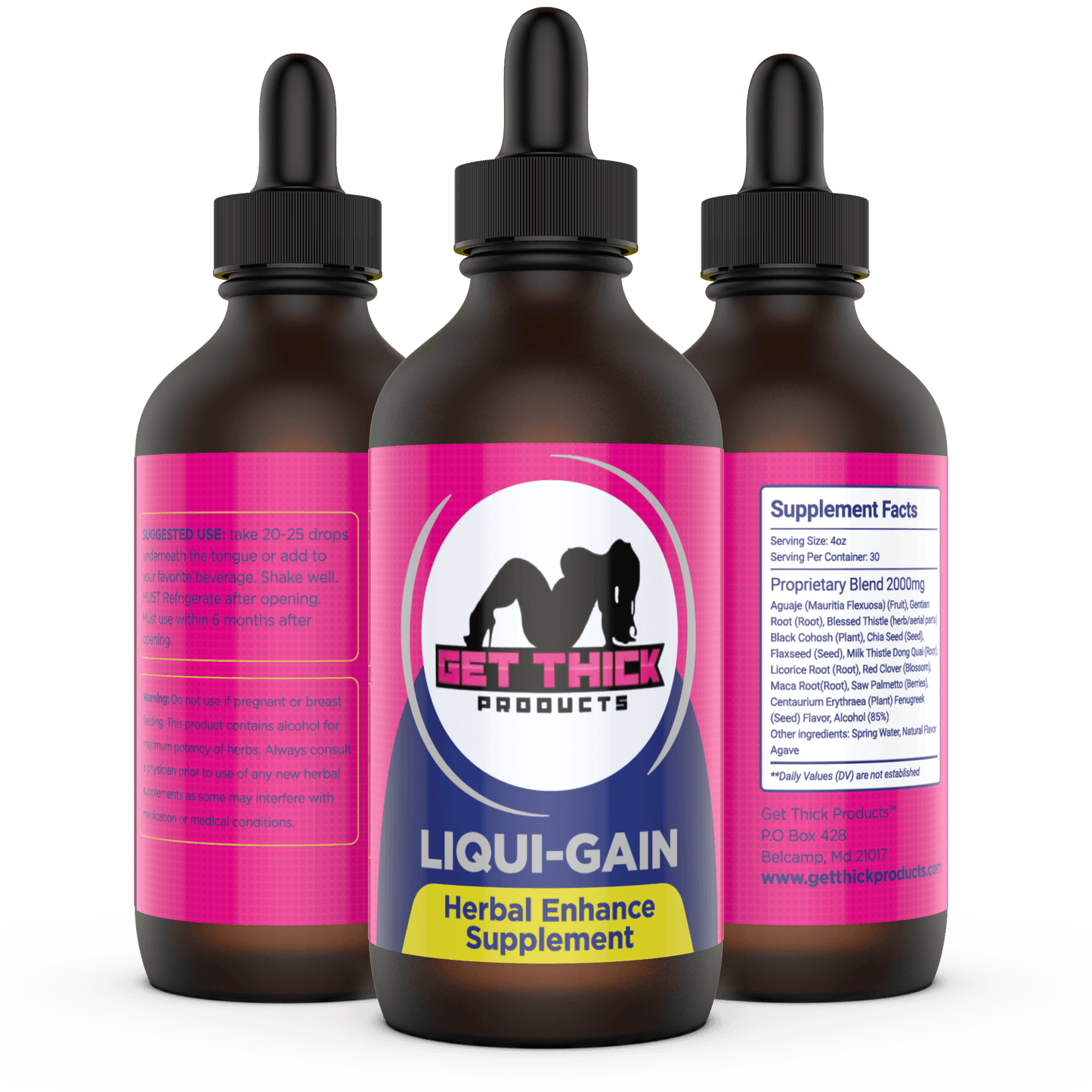 Get Thick LIQUI-GAIN - Herbal Enhancement Supplement