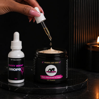 Get Thick Quick™ Booty Boost Drops | Hyaluronic Body Serum for Smooth Skin & Curves Support - Get Thick Products