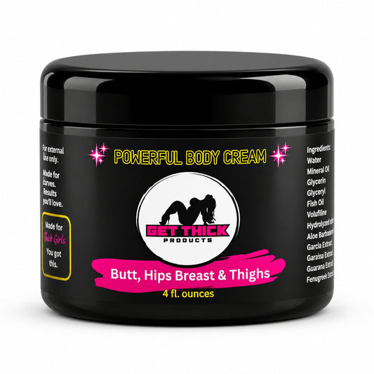 Get Thick Quick™ Butt Enhancement Body Cream for Curves – Booty, Thigh & Bust (4 oz) - Get Thick Products
