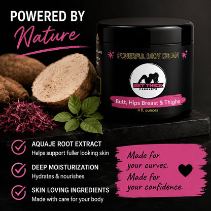 Get Thick Quick™ Butt Enhancement Cream & Weight Gain Support Capsules Set – 2 steps - Get Thick Products