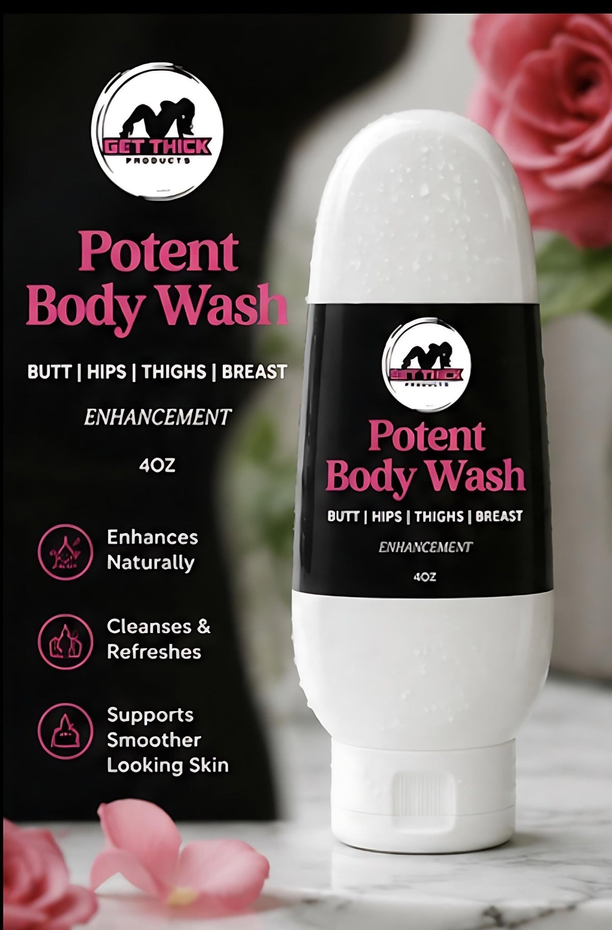 Get Thick Quick™ Potent Body Wash– Herbal Infused Body Wash for Natural Curve Enhancement - Get Thick Products