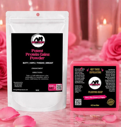 Get Thick Quick™ Weight Gain Powder & Body Enhancement Soap System - Get Thick Products