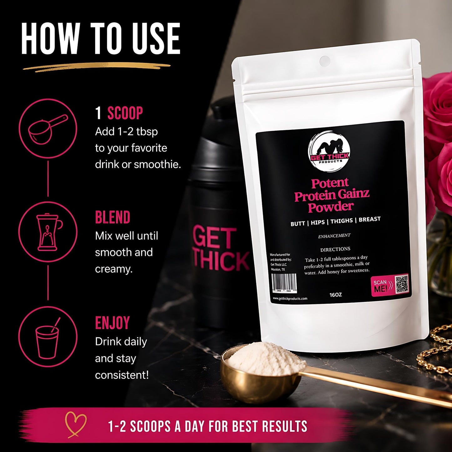 Get Thick Quick Weight Gain Powder – Enhance Your Curves and Gain Weight Fast - Get Thick Products
